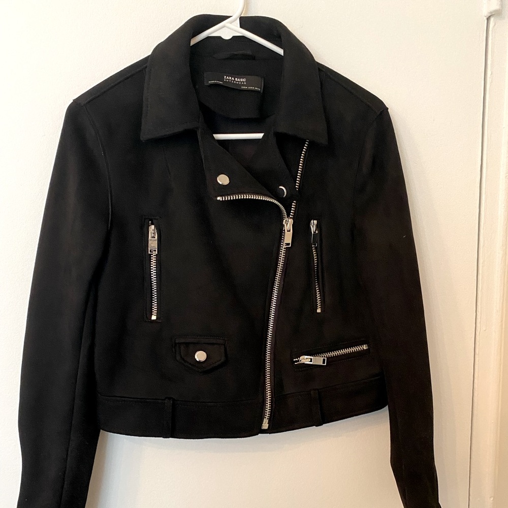 Very nice suede black jacket ZARA , size M